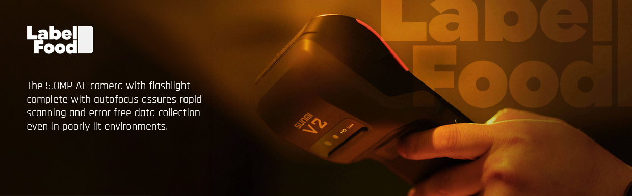 LabelFood Printer SV2 — built-in camera for fast and accurate barcode scanning in commercial kitchens